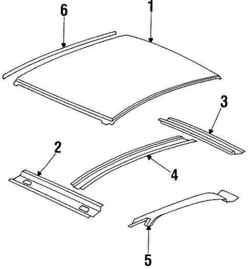 Exterior Trim - Roof for 1999 Oldsmobile Intrigue #0