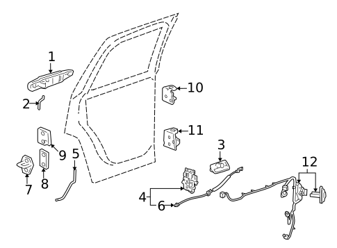 Rear Door for 2012 GMC Yukon #1