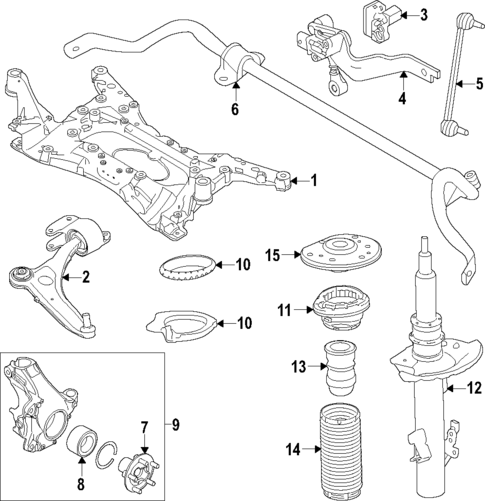 Front Suspension for 2022 Land Rover Discovery Sport