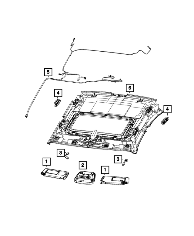 5PJ90DX9AC - Electrical: Illuminated Visor, Right for Mopar Image