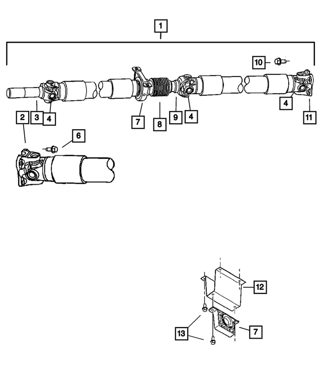 52853212AB - Propeller Shafts and U-Joints: Drive Shaft for Mopar Image image