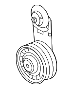 LR146863 - Cooling System: Idler Pulley for Land Rover: Defender 110, Defender 130, Defender 90, Discovery, Range Rover, Range Rover Sport, Range Rover Velar Image