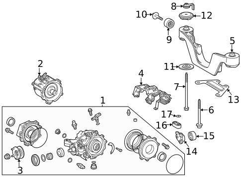 Axle & Differential for 2021 Toyota Highlander #0