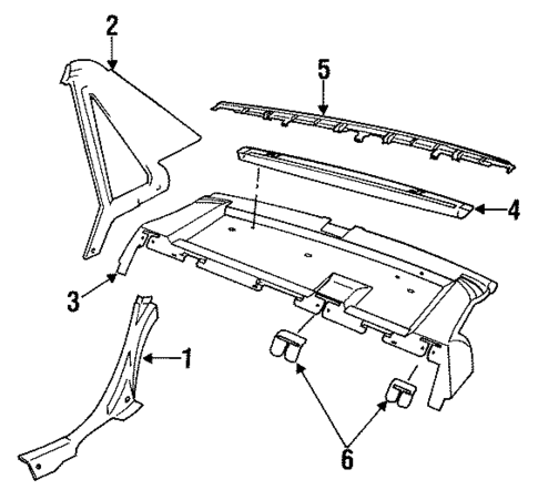 Quarter Panel Trim for 1994 Volvo 960 #1