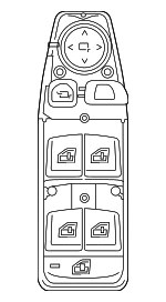 61319858637 - Body: Window Switch for BMW: 740i, 750e xDrive, 760i xDrive, i7, iX, X3 Image