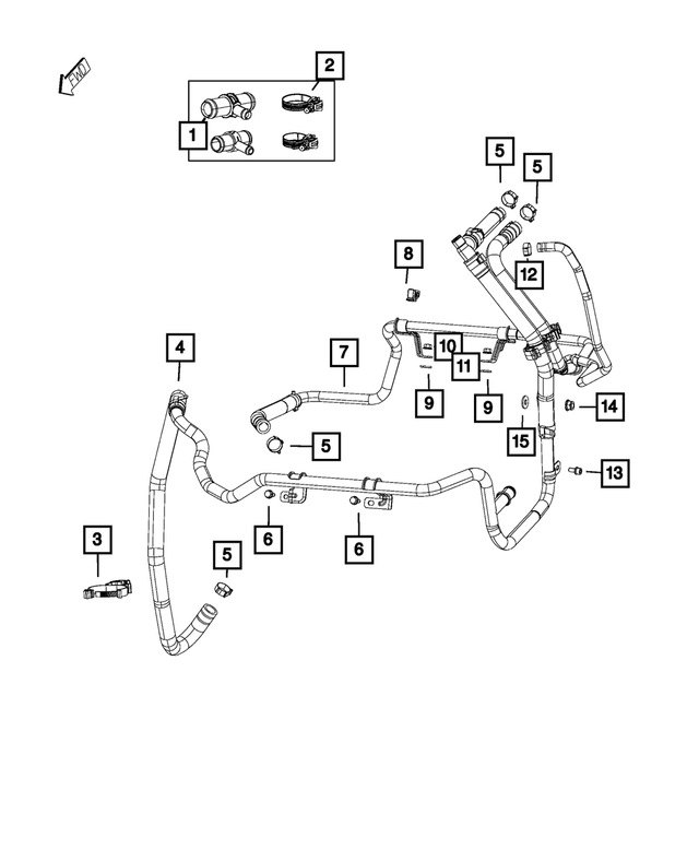 « 68245455AA – Air Conditioners and Heaters : Flexible De Chauffage Connecteur pour Mopar Image »