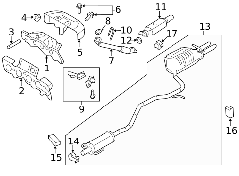Exhaust Components for 2010 Mercury Milan #1