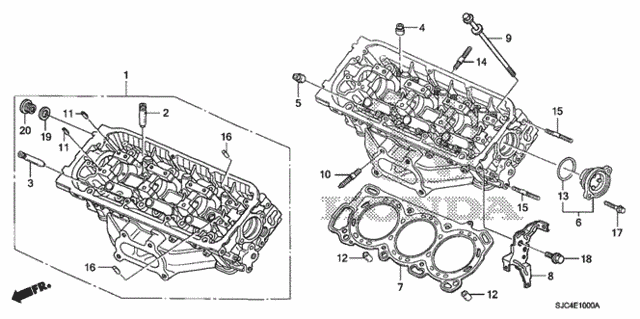 Front Cylinder Head (1) for 2007 Honda Ridgeline #0