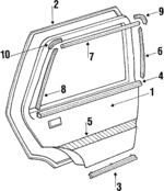 1986-1989 Hyundai Excel - Lower Weather-Strip