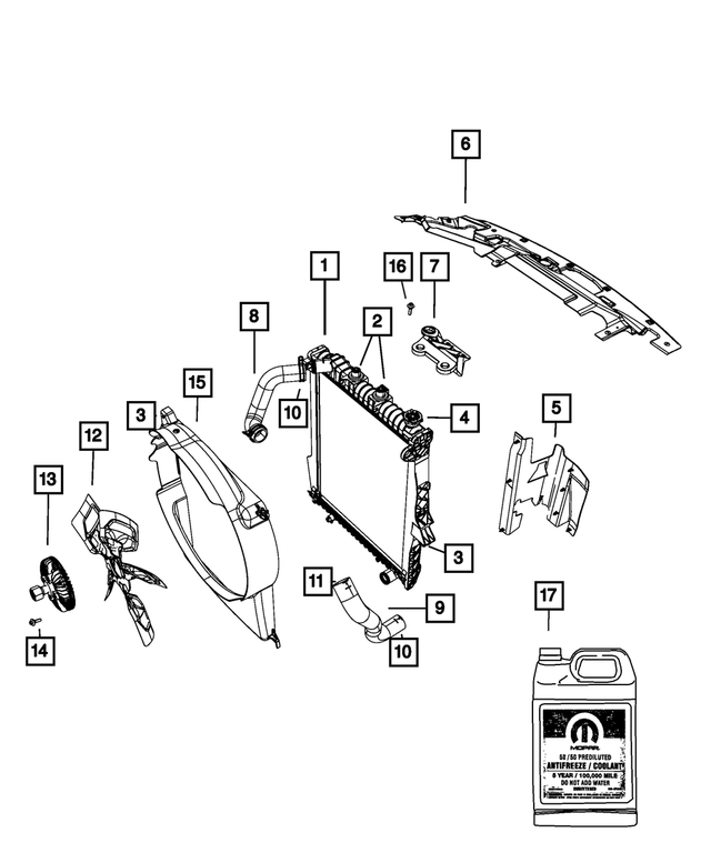 5127802AA - : Radiator Isolator for Mopar Image