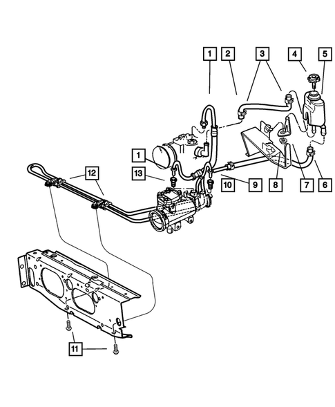 Power Steering Hoses for 2001 Jeep Cherokee #2