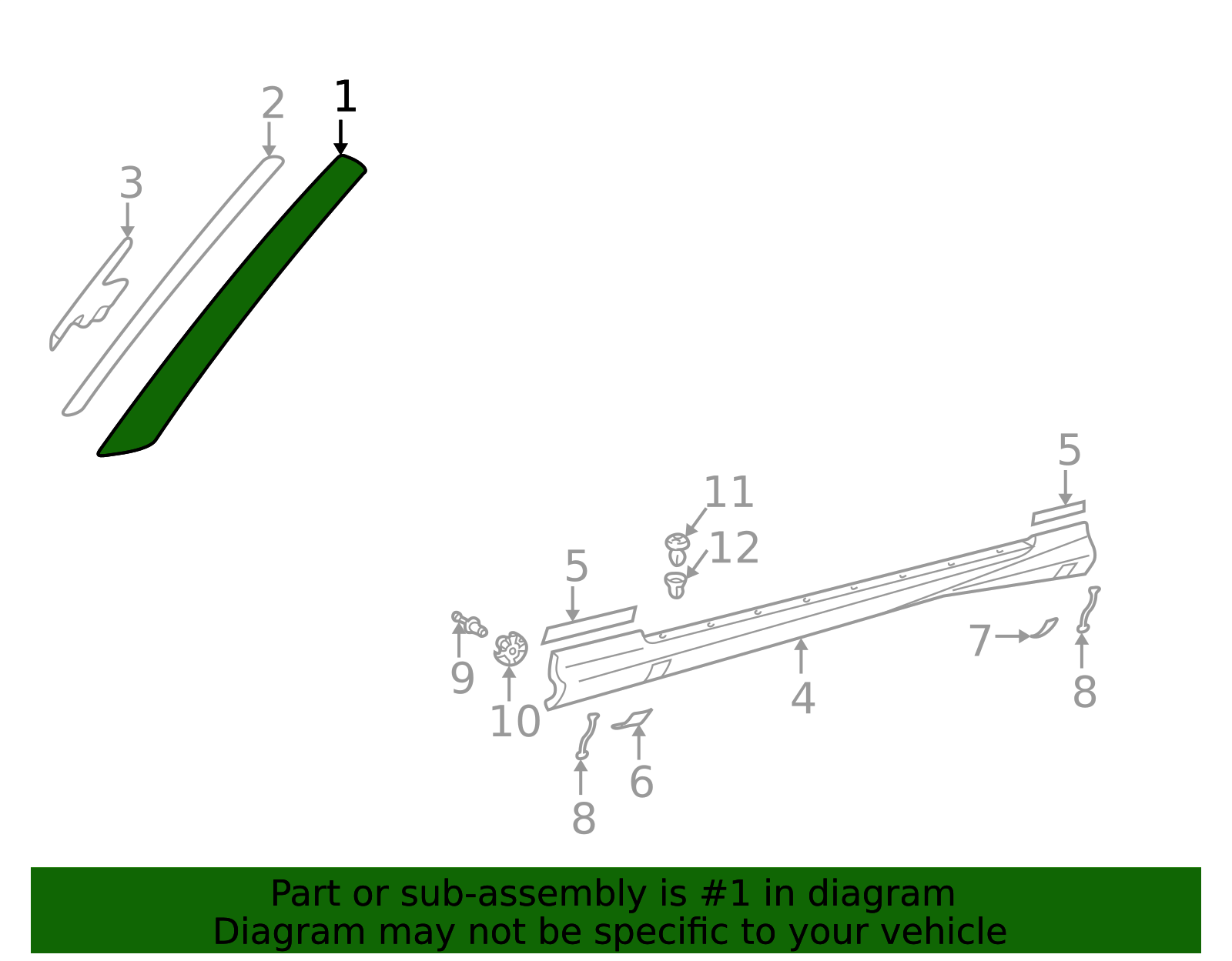208-690-04-87 - High-Quality Windshield Molding for 1998-2002 Mercedes ...