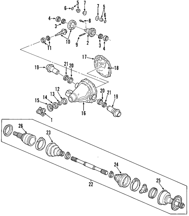 XW4Z4628AA - : Differential Pinion Race for Ford Image