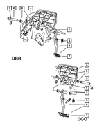 52014128AE - Brakes: Brake Pedal And Pad for Dodge: Ram 2500, Ram 3500 | Ram: 2500, 3500 Image