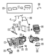 68197458AC - Air Conditioners and Heaters: Distribution Housing for Dodge: Ram 1500, Ram 2500, Ram 3500 | Ram: 1500, 1500 Classic, 2500, 3500 Image