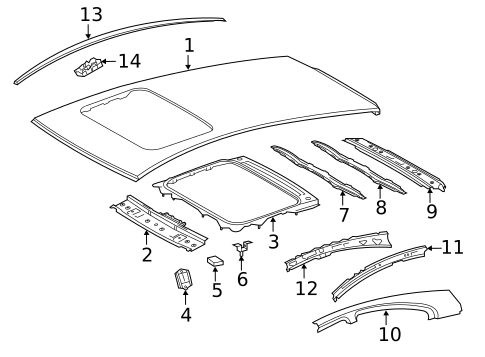 Exterior Trim - Roof for 2012 Toyota Prius C #0