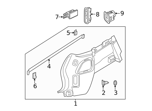 Interior Trim - Quarter Panels for 2022 Volvo XC40 Recharge #1