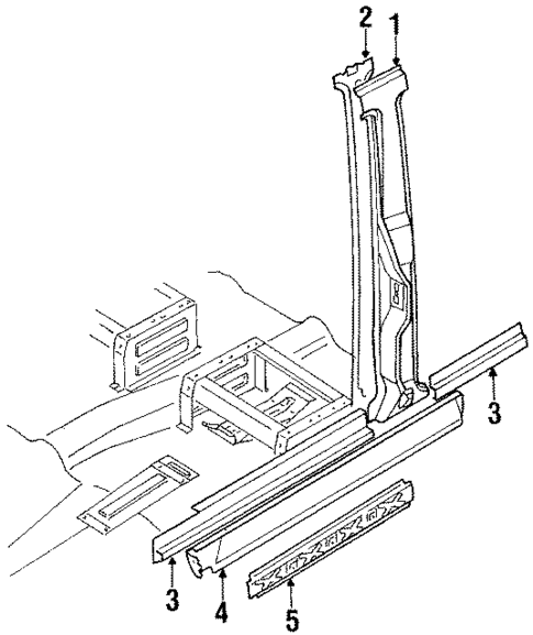 Center Pillar & Rocker for 1984 Isuzu Trooper #0