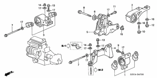 Engine Mounts (MT) for 2005 Honda Insight #0