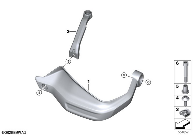 46638558358 - Steering: Body Screw without Shoulder - M5X14 for BMW-Motorrad Image