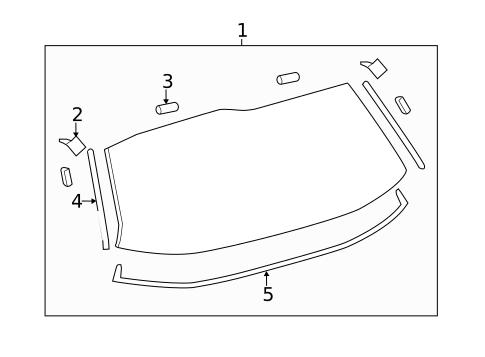 Glass - Lift Gate for 2019 Toyota Sienna #0