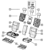 1UN15HL1AA - Interior Trim: Rear Headrest, Center for Mopar Image