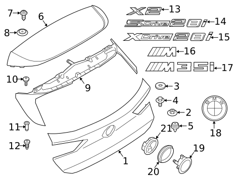 Exterior Trim - Lift Gate for 2023 BMW X2 #0