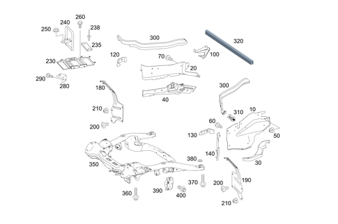 Wheelhouse, Front Subframe for 2021 Mercedes-Benz AMG GT C #0