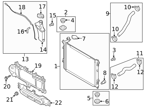 Radiator & Components for 2015 Kia K900 #0