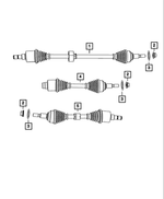 R2123584AB - Front Wheel Drive; Differential and Drive Line: Front Drive Shaft, Right, Remanufactured for Mopar Image