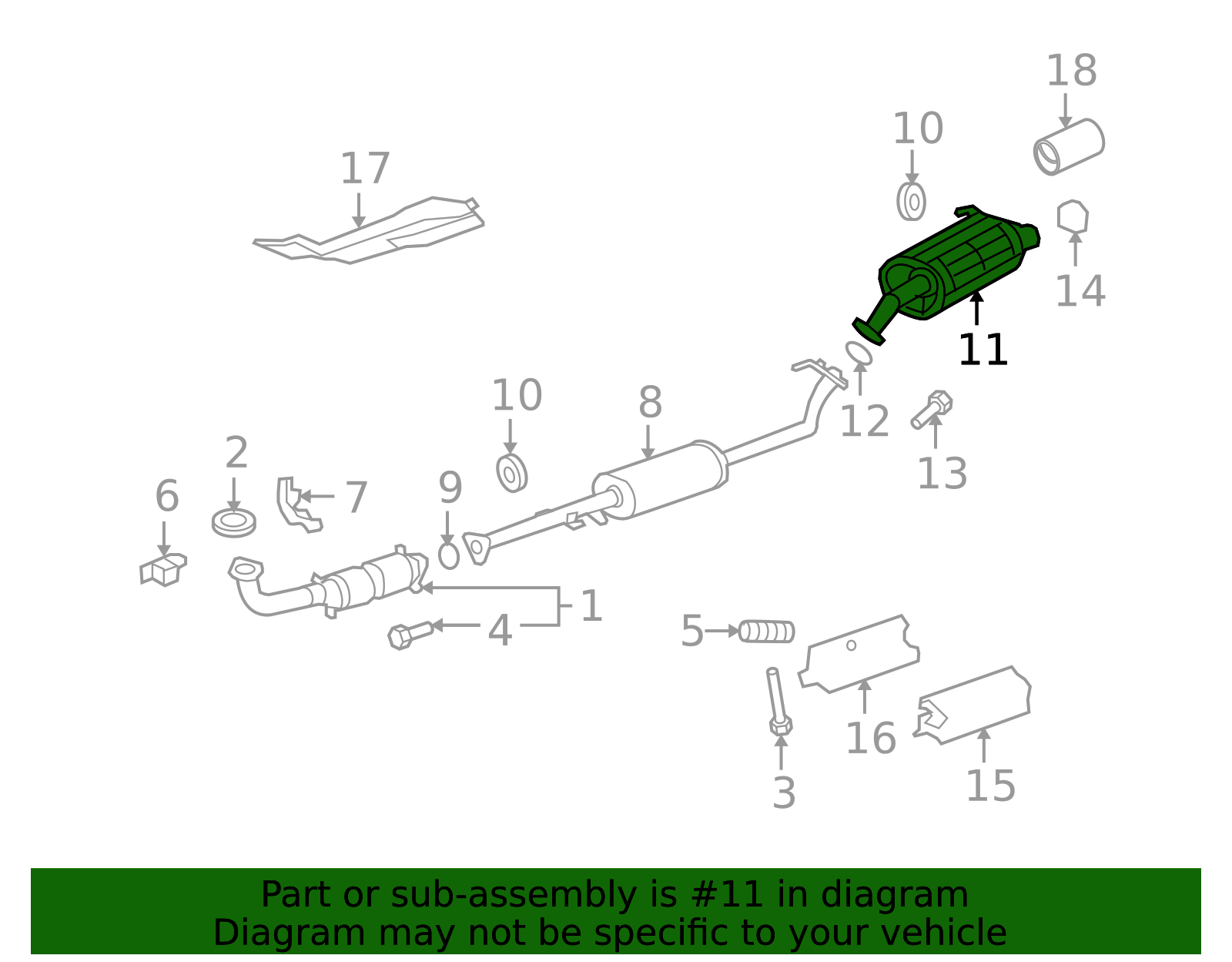 18307-SXS-A01 - Exhaust Muffler 2007-2009 Honda CR-V | Honda Parts Online