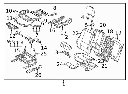Front Seat Components for 1999 BMW 328i #2