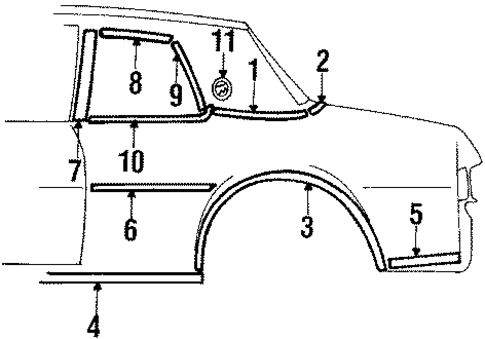 Exterior Trim - Quarter Panel for 1984 Buick Skylark #0
