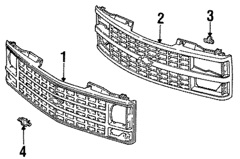 Grille & Components for 1997 Chevrolet Suburban K1500 #0