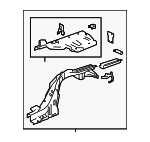 65660T3M305ZZ - : Rear Rail Assembly for Honda Image