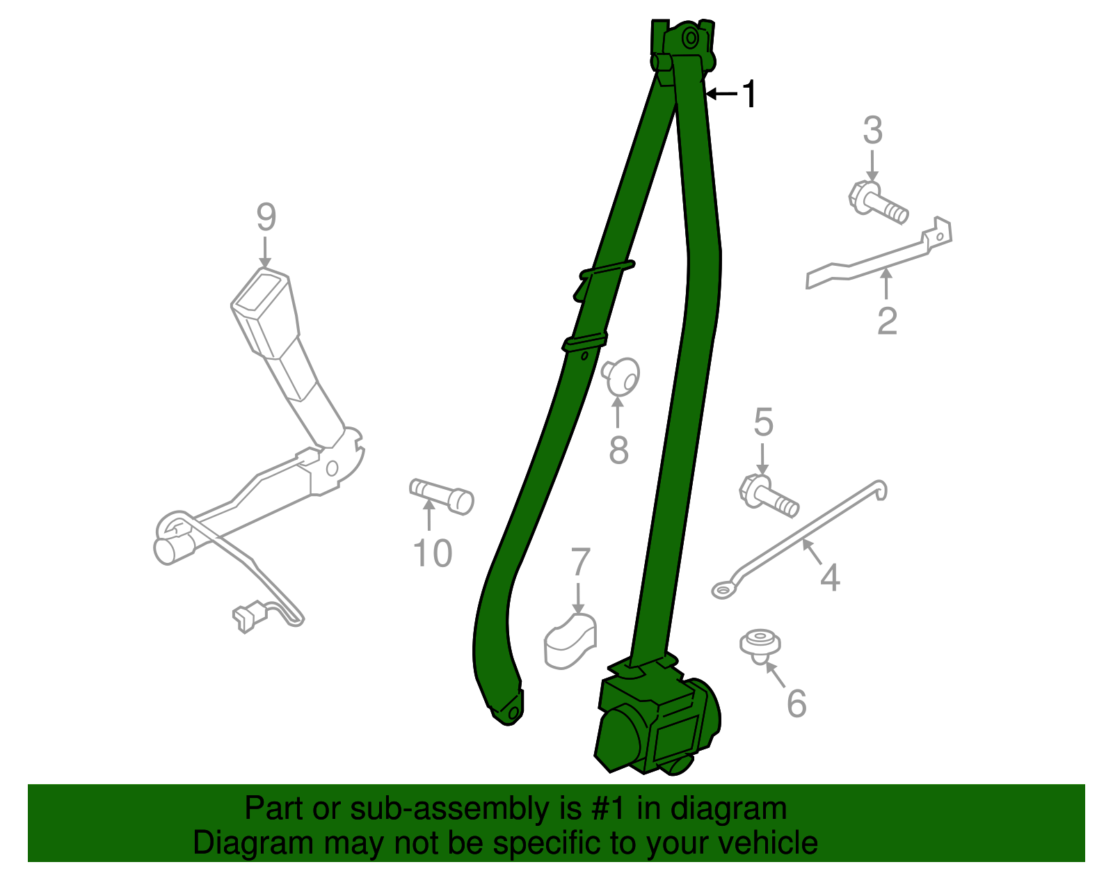 Lap & Shoulder Belt - BMW (72112996152)