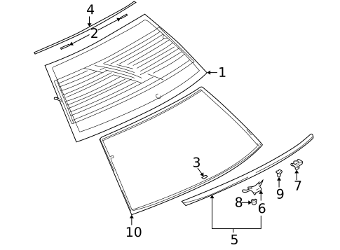 Glass & Hardware - Back for 2006 Mitsubishi Lancer #0