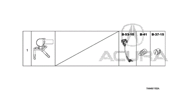 Key Cylinder Set (Smart) for 2011 Acura TL #0