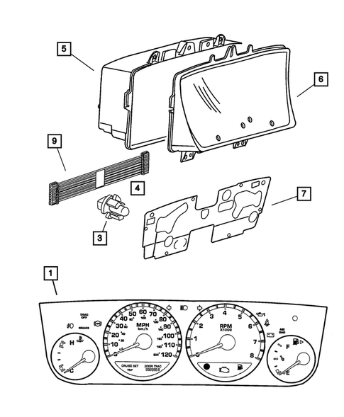 Instrument Panel Cluster for 2002 Dodge Neon #0