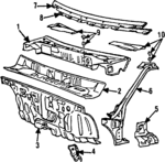 MB312169 - : Inner Side Panel for Mitsubishi: Galant, Sigma Image