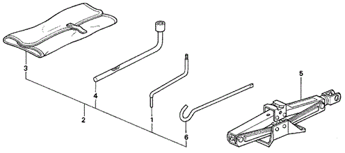 Tools - Jack for 1995 Honda Prelude #0