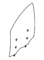 803009N00A - Body: Door Glass for Nissan: Maxima Image image