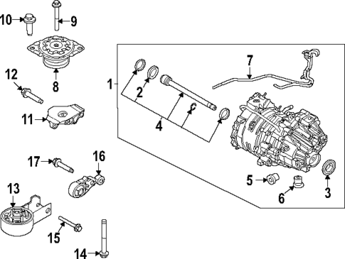 Traction Motor Components for 2021 Ford Mustang Mach-E #0