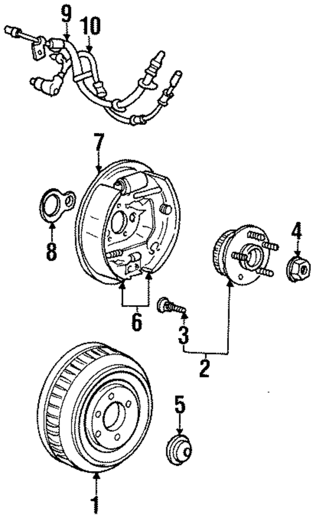 2U2Z2V200LARM - : Drum Brake Shoe for Ford Image