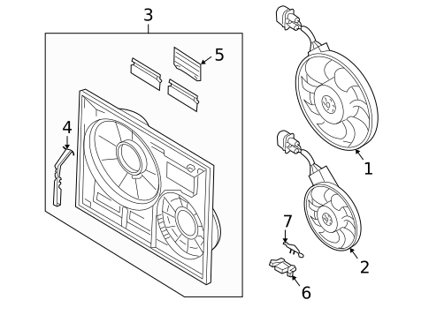 Cooling Fan for 2006 Volkswagen Touareg #0