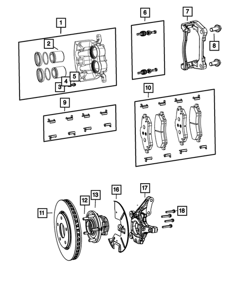 Front Brakes for 2025 Chrysler Pacifica #0