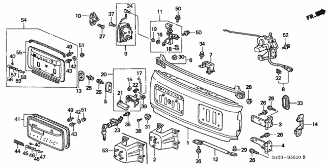 Lower Tailgate for 2001 Honda CR-V #0
