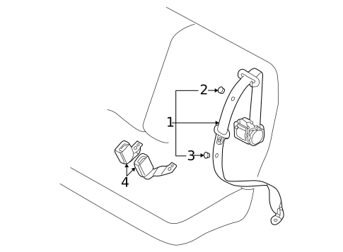 Rear Seat Belts for 2001 Audi TT Quattro #0