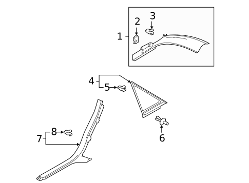 Interior Trim - Quarter Panels for 2005 Audi A4 Quattro #0