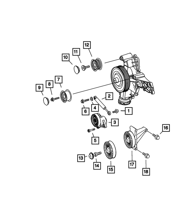 68020886AA - Cooling: Belt Tensioner for Mopar Image